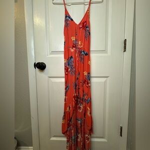 Floral mid length high/low dress